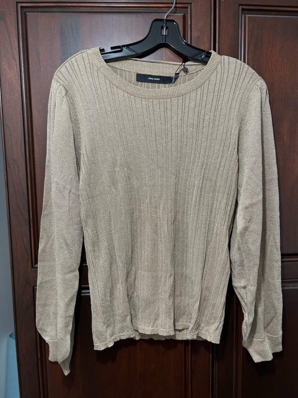 Vero Moda Women’s Ribbed Shimmer Sweater